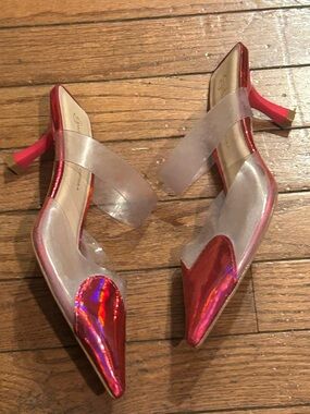 Anthropologie Guilhermina pointed-toe Heart Open Back Heel Made In Brazil 5M